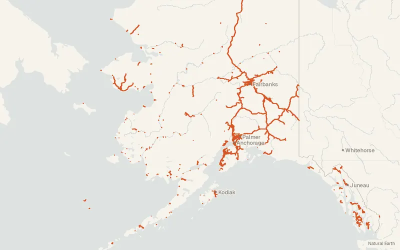 Preview map of Roads AKDOT (Alaska)