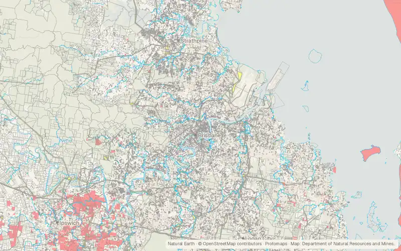 Preview map of Cadastral data - Queensland series