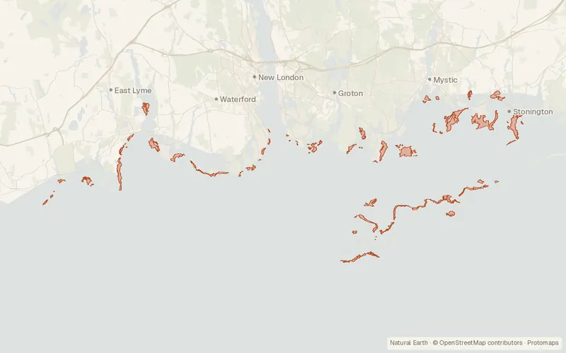 Preview map of Eelgrass Beds 2017 Polygon (Connecticut)