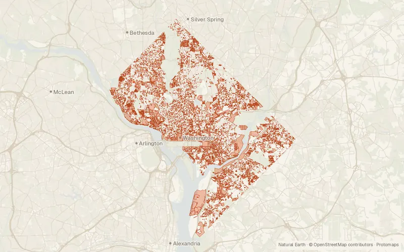 Preview map of Tax Lots (District of Columbia)