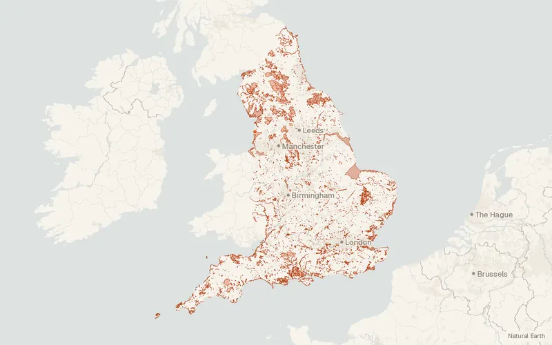 Preview map of Sites of Special Scientific Interest (England)