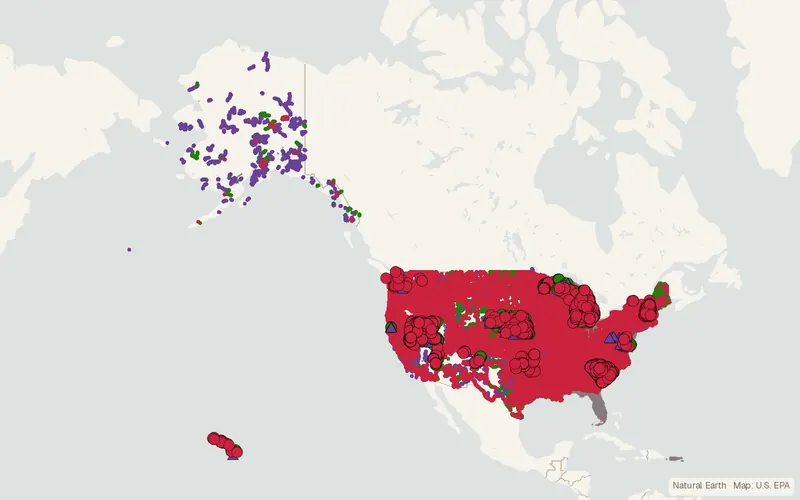 Preview map of ATTAINS Assessed Waters (303(d) and Water Quality Assessments)
