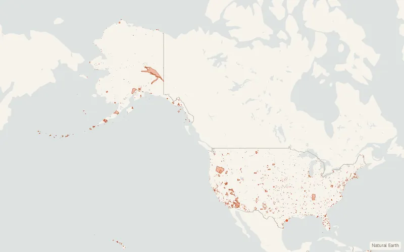 Preview map of Former Military Site Boundaries (FUDS)