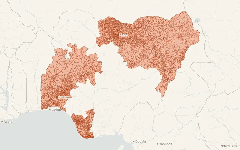 Preview map of Nigeria – GRID3 Operational Wards v2.0
