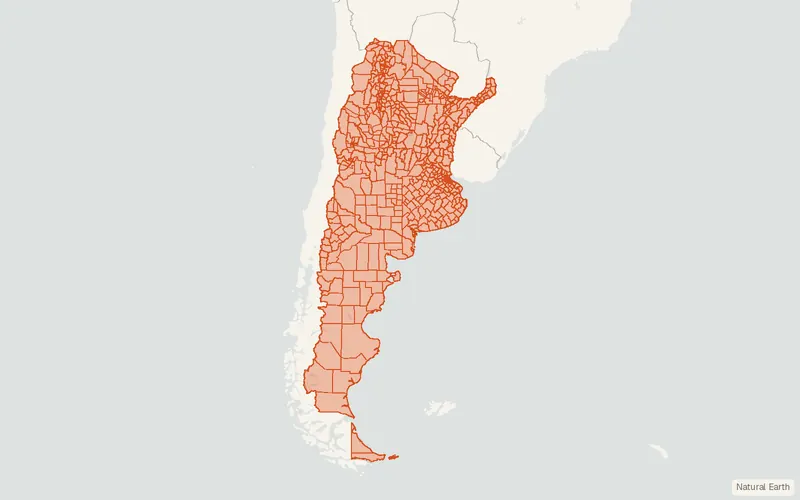 Preview map of Argentina – Subnational Administrative Boundaries (COD-AB)