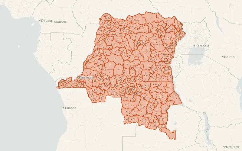 Preview map of Congo, The Democratic Republic of the – Subnational Administrative Boundaries (COD-AB)