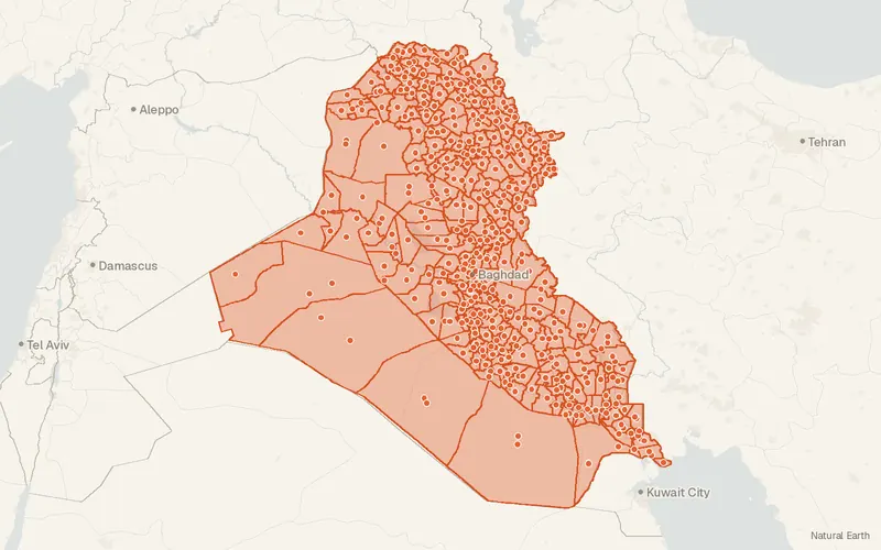 Preview map of Iraq – Subnational Administrative Boundaries (COD-AB)