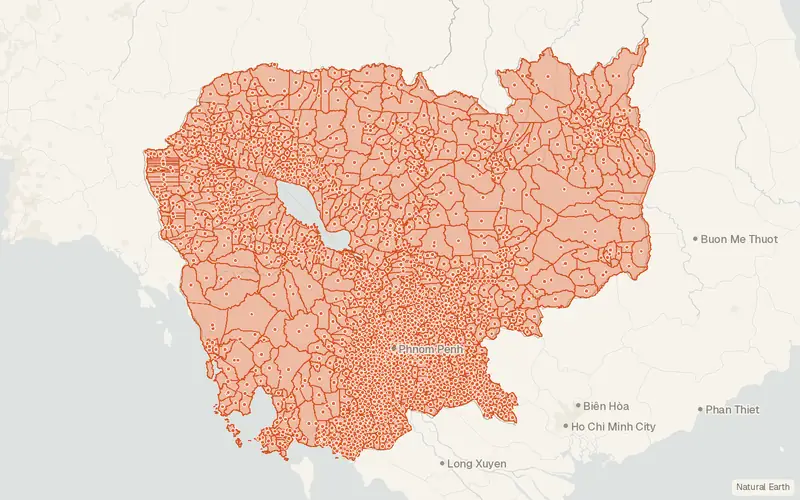 Preview map of Cambodia – Subnational Administrative Boundaries (COD-AB)