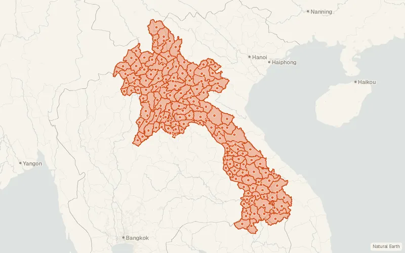 Preview map of Laos – Subnational Administrative Boundaries (COD-AB)