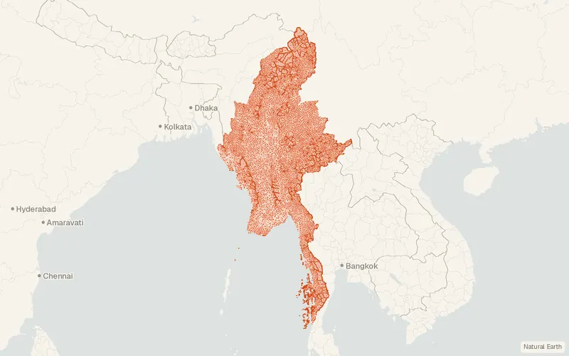 Preview map of Myanmar – Subnational Administrative Boundaries (COD-AB)