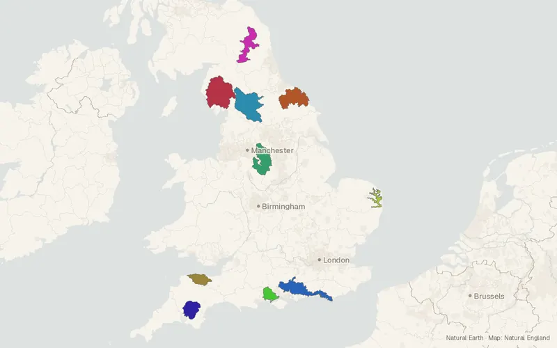 Preview map of National Parks (England)