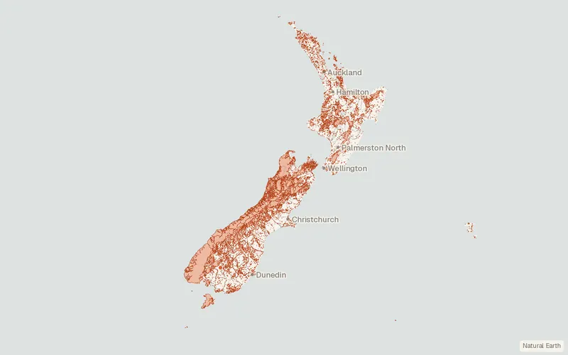 Preview map of DOC Public Conservation Land (New Zealand)